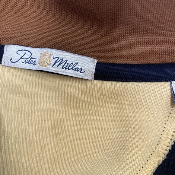 Peter Millar Sweater Mens XL Black Long Sleeve 1/4 Zip Pima Cotton Drawstring - Picture 2 of 8